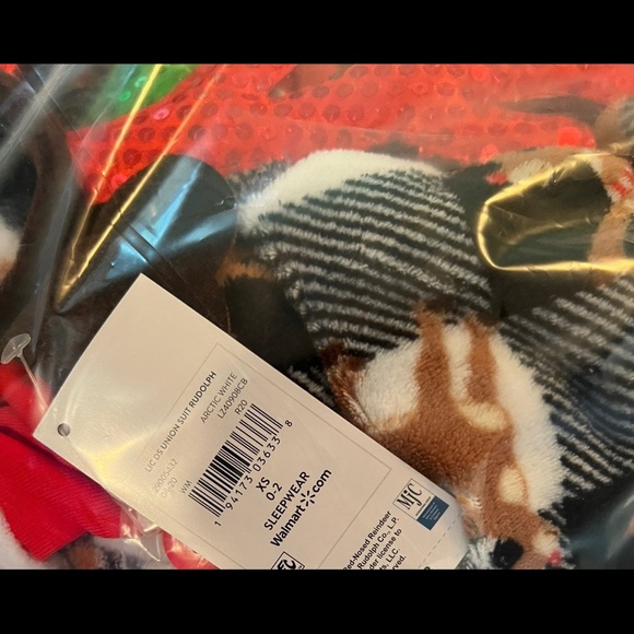 2 sizes Rudolf Christmas onsies pj  and antlers - Picture 3 of 5